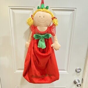 28" Plush Christmas Wishes Stocking MARKS & SPENCER Little Girl Doll